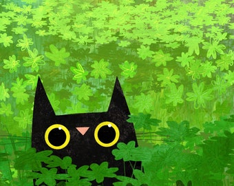 Shamrock ★ Cat  Shamrock Cat Pin | Arcadia Collectibles