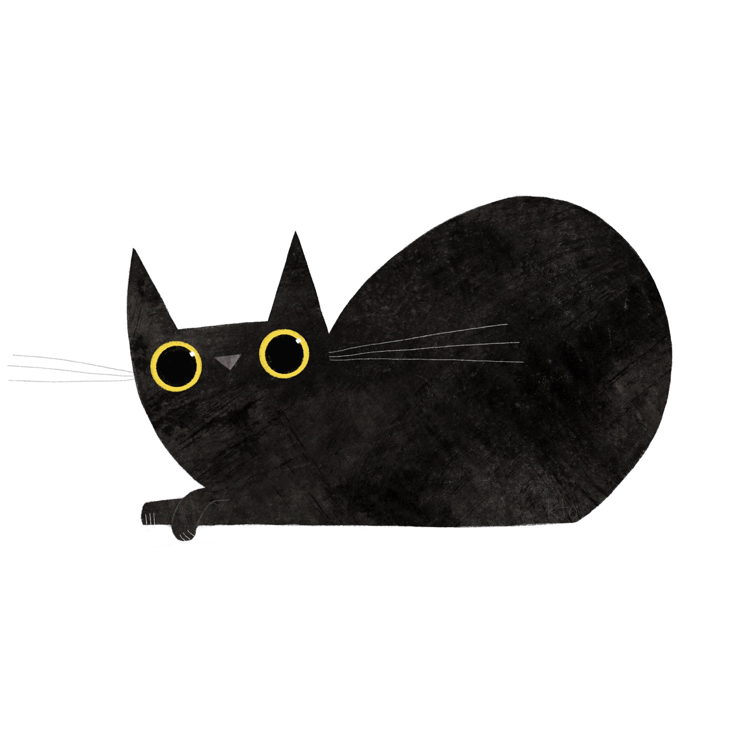 Black Cat Cross Loaf Print Cat Illustration Cute Art Cat Etsy