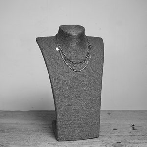 Fijne ketting van labradoriet en 925 zilver handgemaakte ketting met meerdere strengen uniek cadeau voor vrouwen afbeelding 4