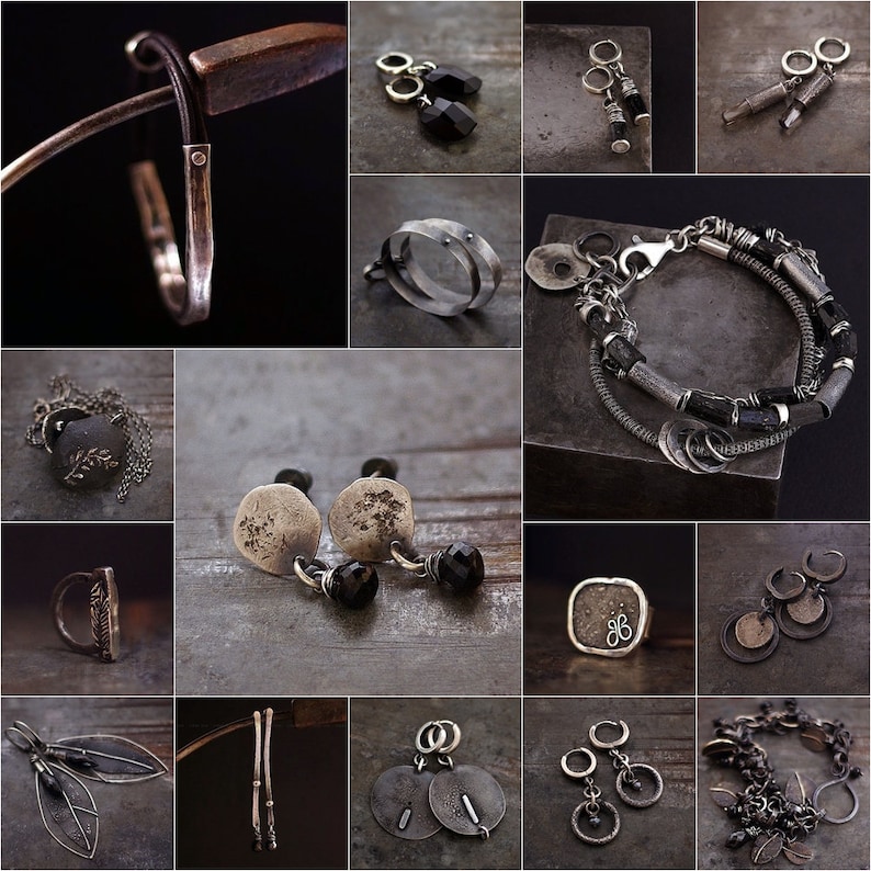 black onyx bracelets 925 Sterling Silver bracelet Oxidized silver bracelet Birthday gift for her chain bracelet image 8
