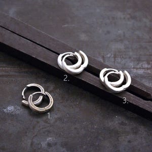 Orecchini a cerchio in argento sterling ossidato