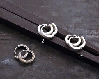 手鍛造リサイクルスターリングシルバーバスケットフープ - Etsy 日本