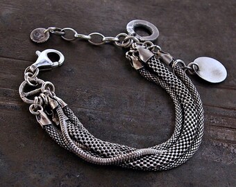 Vintage Chain Bracelet, 7 1/2 Inches Long, Silvertone Metal, Three Strands, Silver Bracelet, Boho Bracelet, Link Bracelet, 1960s-70s B742 - Etsy Vintage Chain Bracelet, 7 1/2 Inches Long, Silvertone Metal, Three Strands, Silver Bracelet, Boho Bracelet, Link Bracelet, 1960s-70s B742 - Etsy