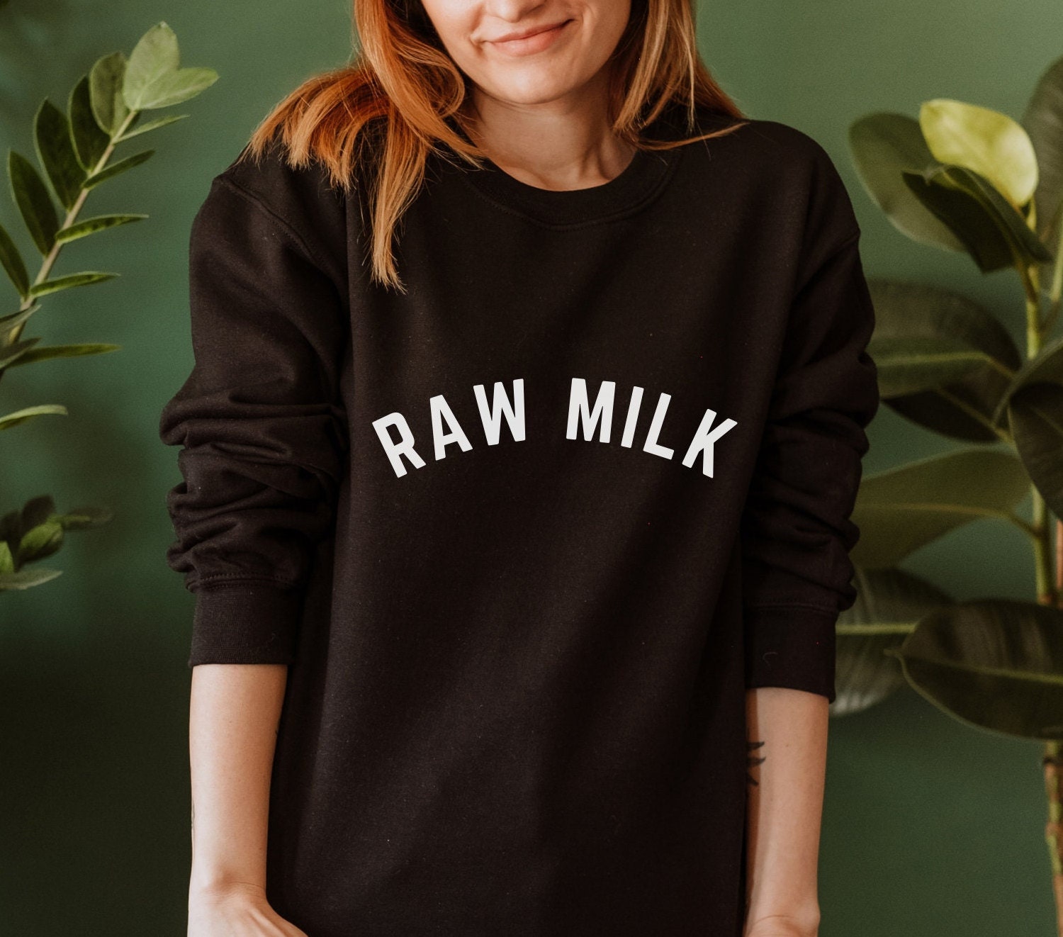 Raw Milk Sweatshirt, Unisex Crewneck, WAPF, pro-metabolic, Gift for Crunchy Mama, Homestead