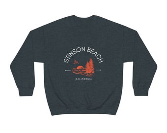 Stinson Beach California Sweatshirt, Unisex Crewneck, Northern California, California gift, California Sweatshirt