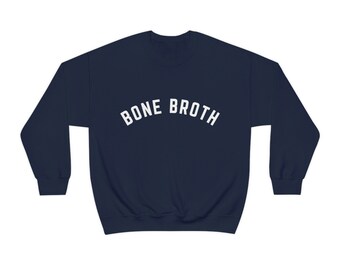 Bone broth Sweatshirt, Unisex Crewneck, WAPF, pro-metabolic, food gift, meat lovers gift
