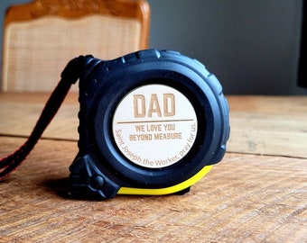 Catholic gift for Dad. Father's Day tape measure. We love you beyond measure. Custom tape measure. Year of Saint Joseph. 25 ft.
