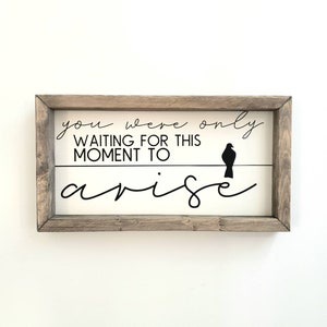 MADE TO ORDER. You were only waiting for this moment to arise. Beatles decor. Blackbird lyrics. Beatles art. Farmhouse Style. Wedding gift.