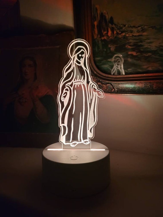 Virgin mary night light deals