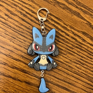 Fighting Furry Resin Keychain