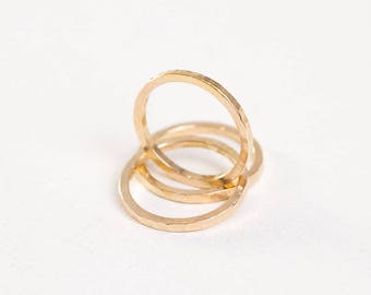 Kye Rings | Hammered Texture Ring Set