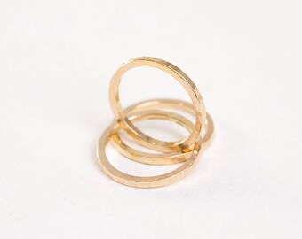 Kye Rings | Hammered Texture Ring Set