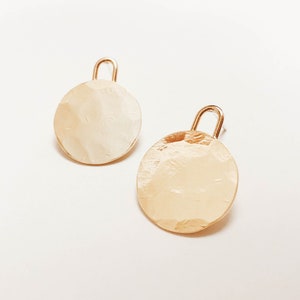 Mini Dillan Earrings Round Disc Earrings image 1