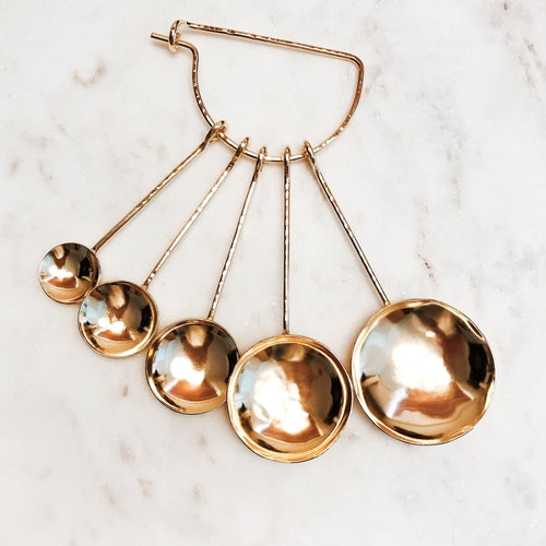 Measuring Spoon Set Brass Etsy