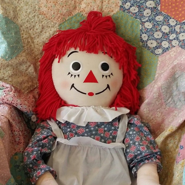 Vintage Raggedy Ann Life Size Doll Cloth Anniversary Limited Edition Child Collectible