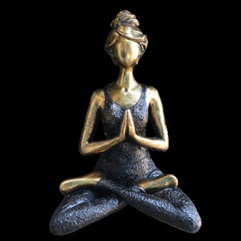 Yoga Lady Figurine Meditation Figure Lotus Meditation Etsy