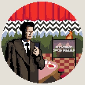Twin Peaks TV Modern kruissteekpatroon