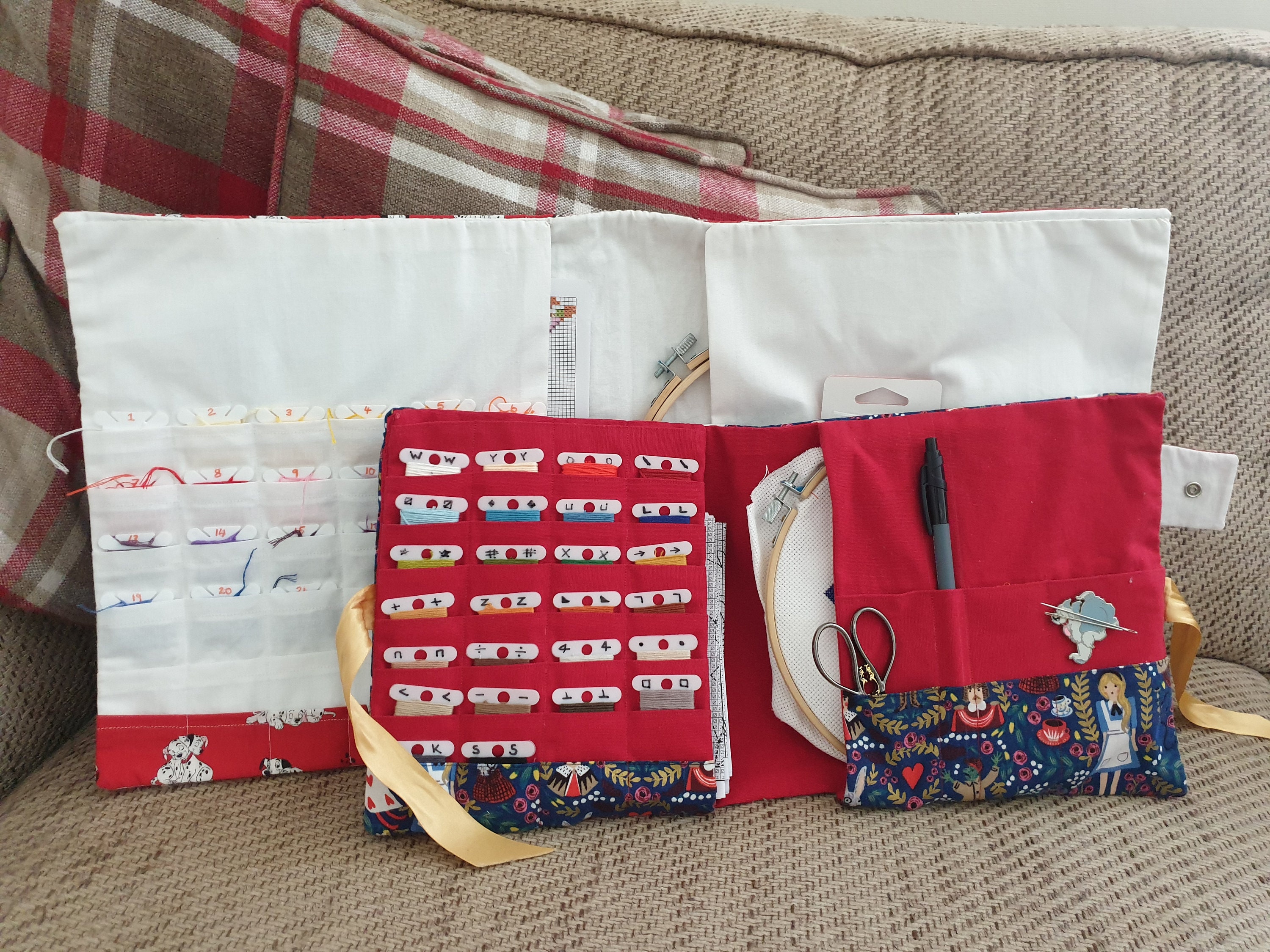 Cross Stitch Project Bag & Embroidery Floss Folder 30/24 pocket - Crealandia