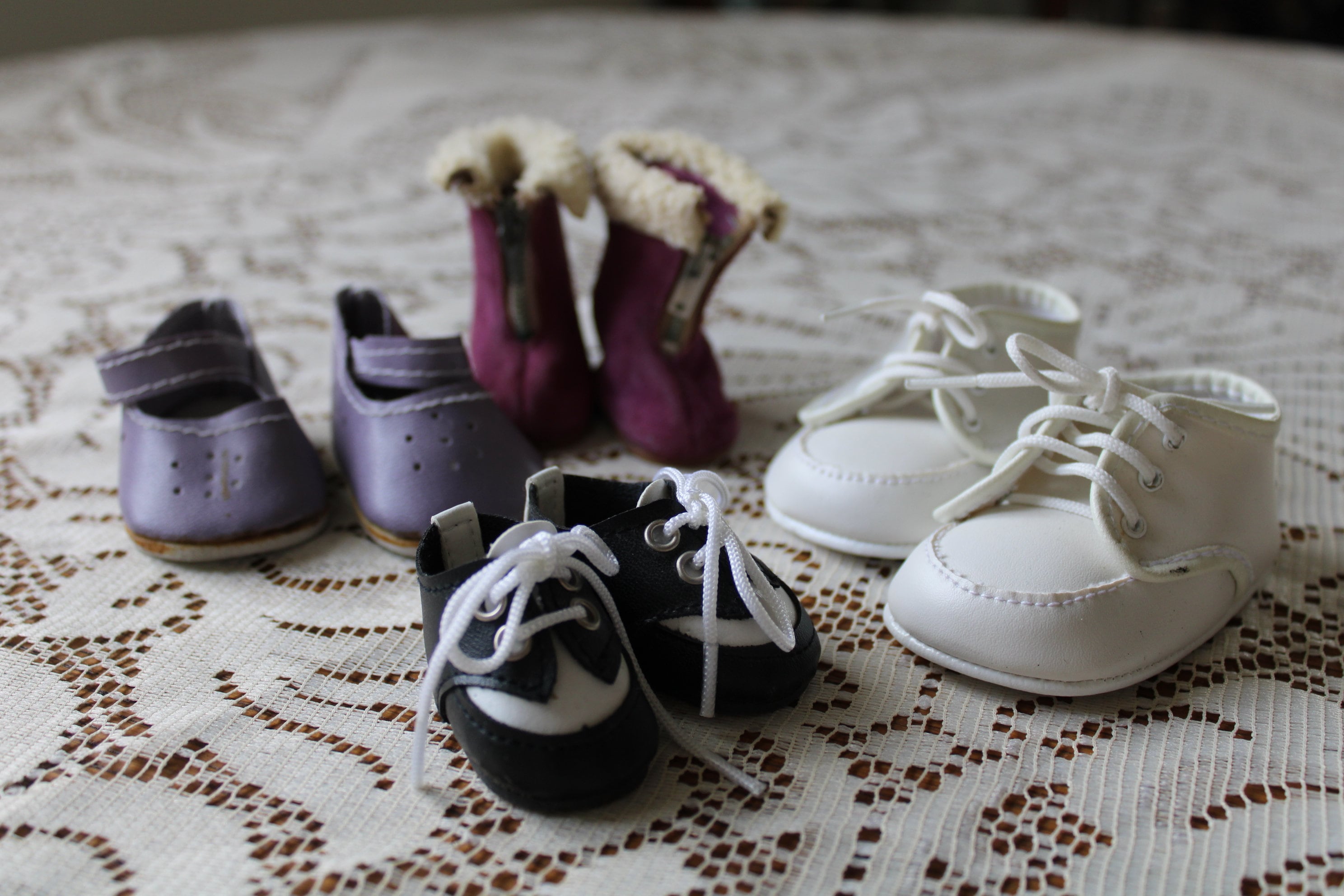 Doll Shoes Vintage Four Pair Mixed Sizes Etsy
