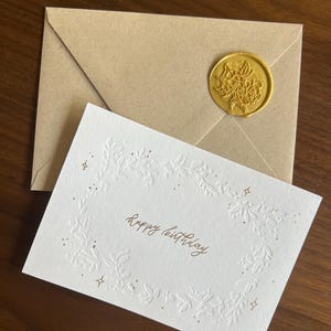 Geburtstagskarte | Goldfolie | Alles Gute zum Geburtstag | Folierte Karte | Letterpress Karte | Karte mit Umschlag