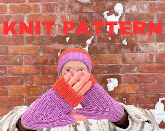 KNITTING PATTERN . Scratch That, Reverse It Mitts . Knit Pattern