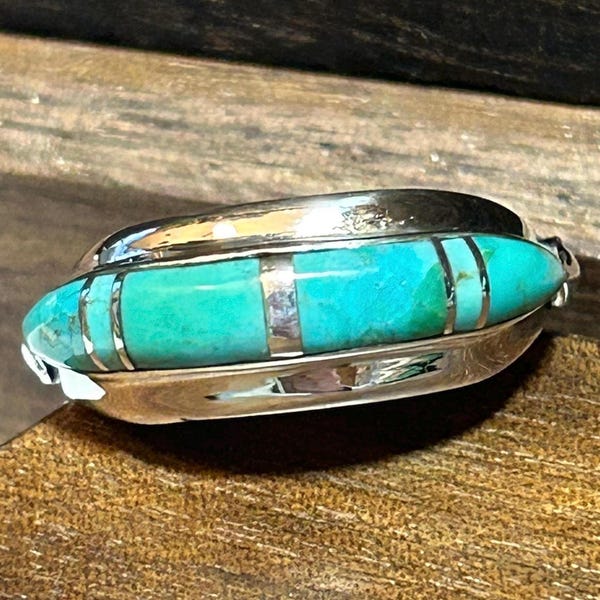 Sleeping Beauty Turquoise Sterling Ring Band Sz 6 7 8 10 11 Unisex Men's 925 Silver Vintage Jewelry Southwestern Christmas Birthday Gift