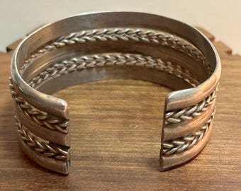 縛*甲様 navajo silver 925 bangle bracelet \" Navajo solid sterling silver twist wire high quality unisex