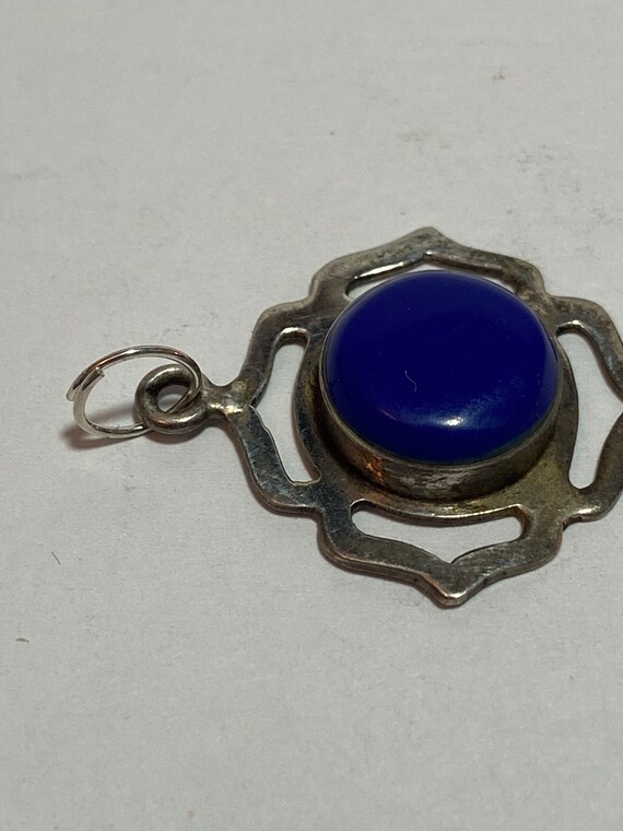 Taxco Lapis Sterling Pendant 925 Silver Lazuli 4 … - image 4