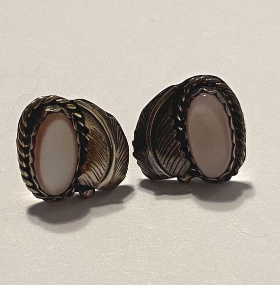 VINTAGE 14K Gold × スターリングシルバーナバホ ピアス