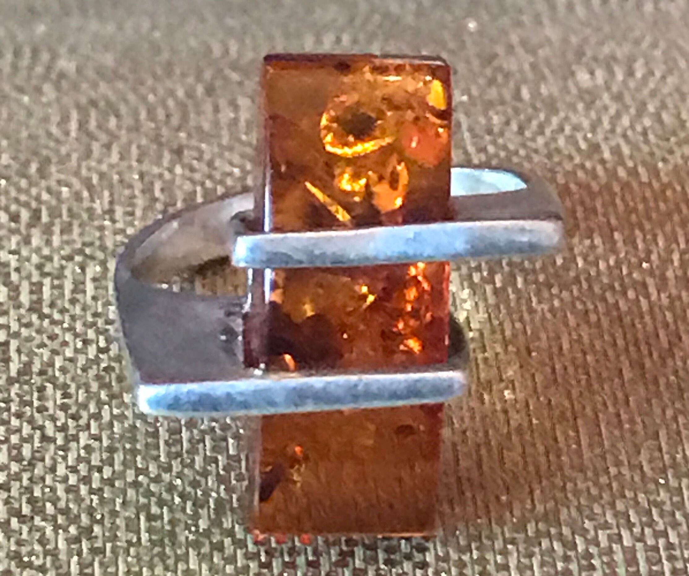 Details about   Size 7 Poland #1437 925 STERLING SILVER BALTIC AMBER Ring Multi-Color