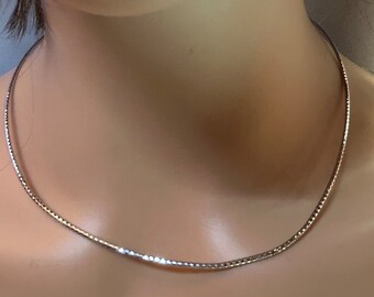 Collana Oro Bianco 14K A Catena Grano Rotondo - Larghezza 0,6 Mm, Disponibile In 40,6 / 45,7 / 50,8 Cm, Con Chiusura A Scatto - 3