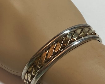 Tahe NAVAJO Sterling and 1/20 12K GF Cuff Bracelet - Etsy