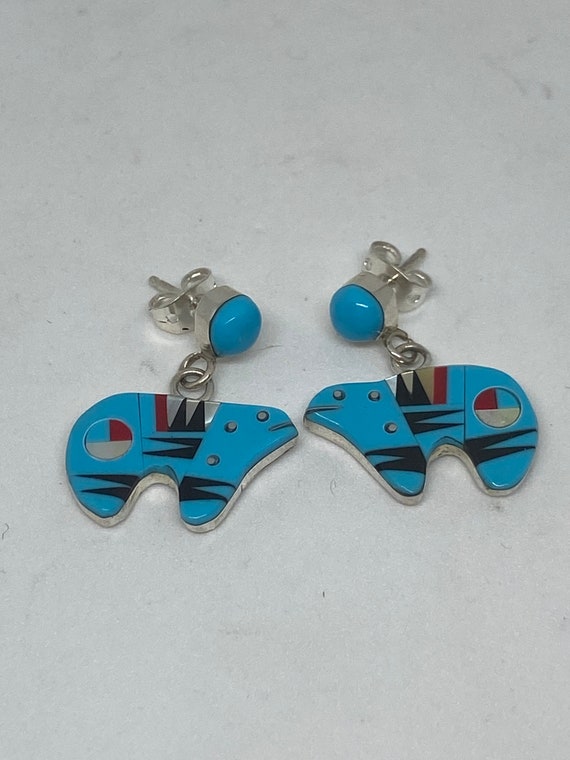 Sweet Vintage Native American Navajo Jet Stone Sterling Silver Necklace Sweet Vintage Native American Navajo Jet Stone Sterling Silver Necklace