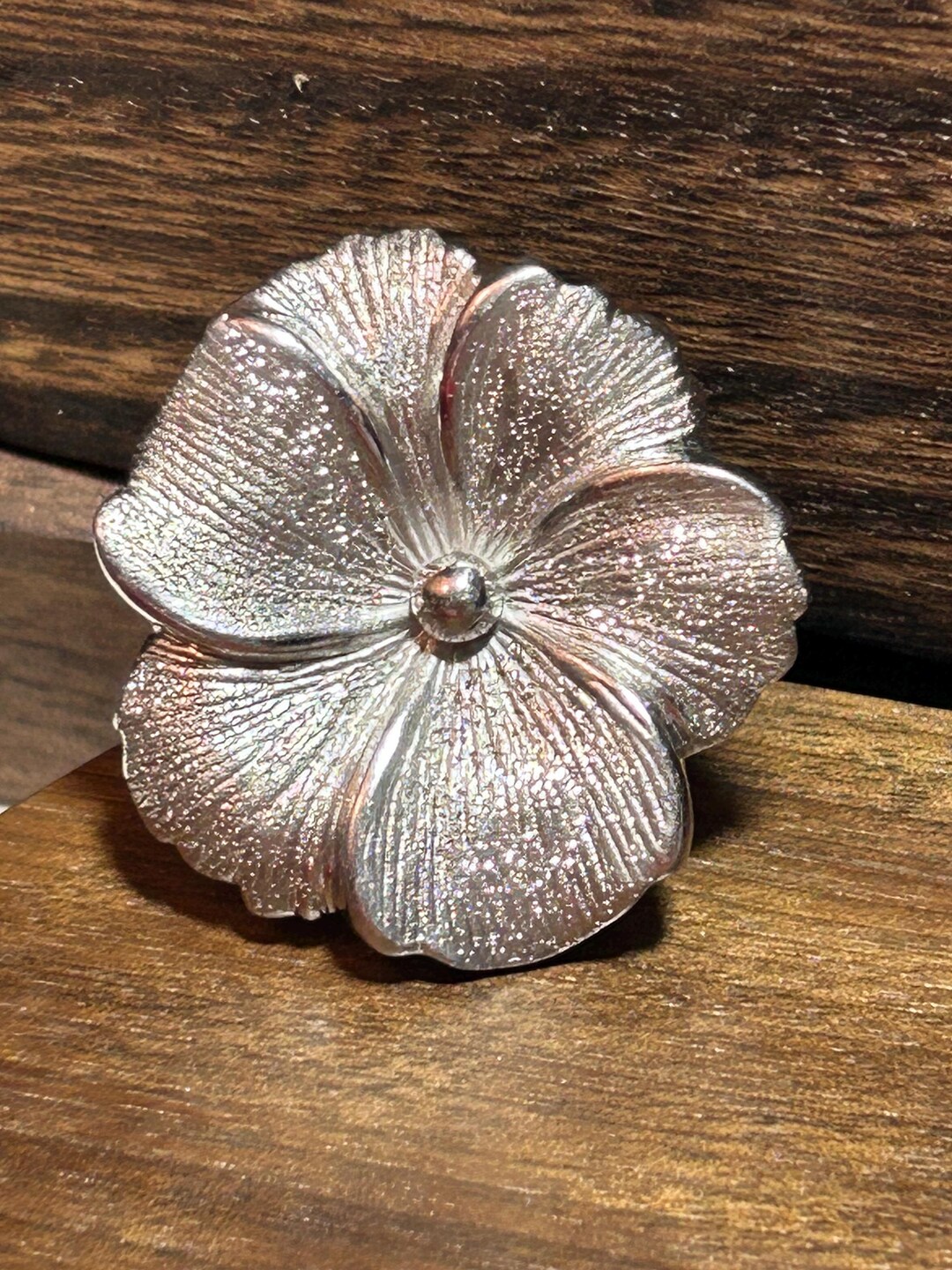 Charles Garnier Sterling Flower Ring Sz 7.5 Kalani Constellation