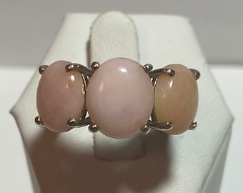 Rosa Opal Sterling Ring Sz 7,5 925 Silber Vintage Schmuck Südwestern Jahrestag Weihnachten Geburtstag Geschenk Graduierung Braut Hochzeit