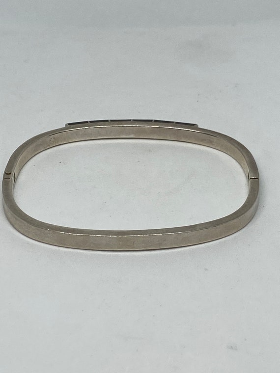 Onyx Sterling Bracelet Bangle 925 Silver Mexico Mexican Vintage