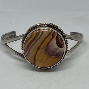 Navajo Jasper Sterling Cuff Bracelet 925 Silver Vintage Jewelry Native Southwestern Graduation Anniversary Christmas Birthday Gift Tribal