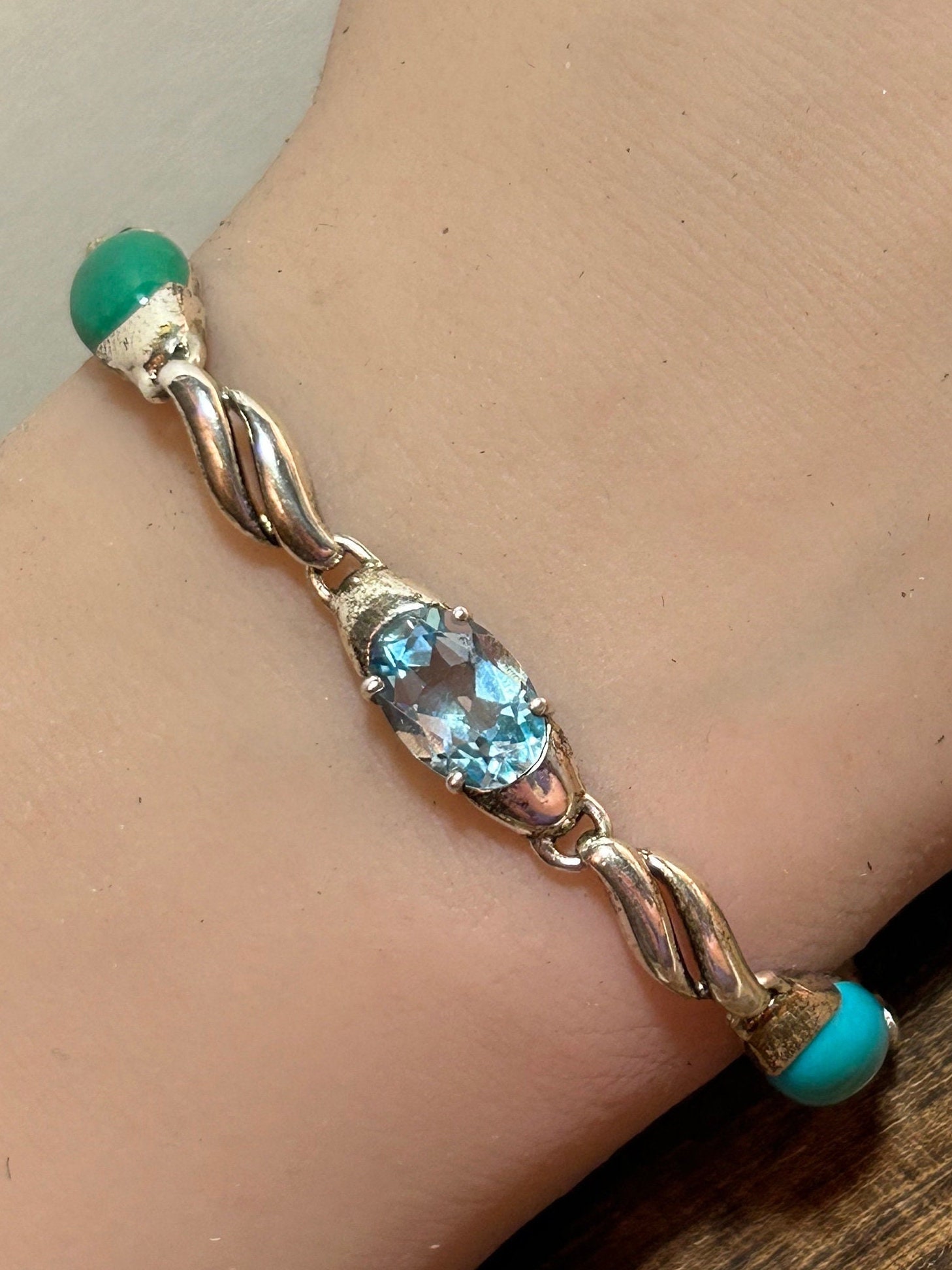 シルバー925 スリーピングビューティー マーカサイト ターコイズ
