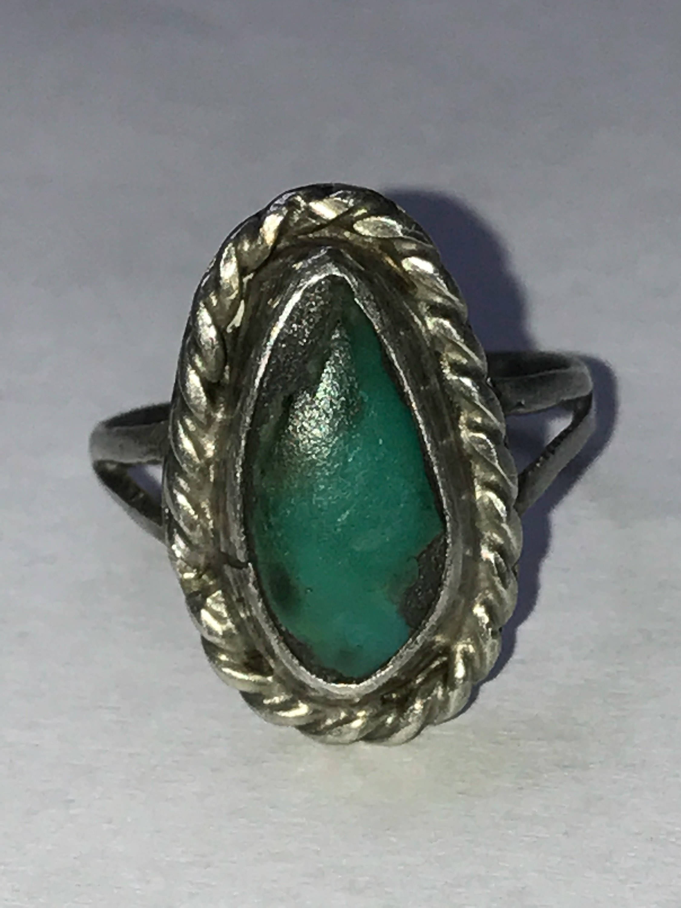 アクセサリー Navajo Vtg Fred Harvey Turquoise Ring Fred Harvey Era Turquoise Sterling Ring Navajo Sz 6 Silver 925