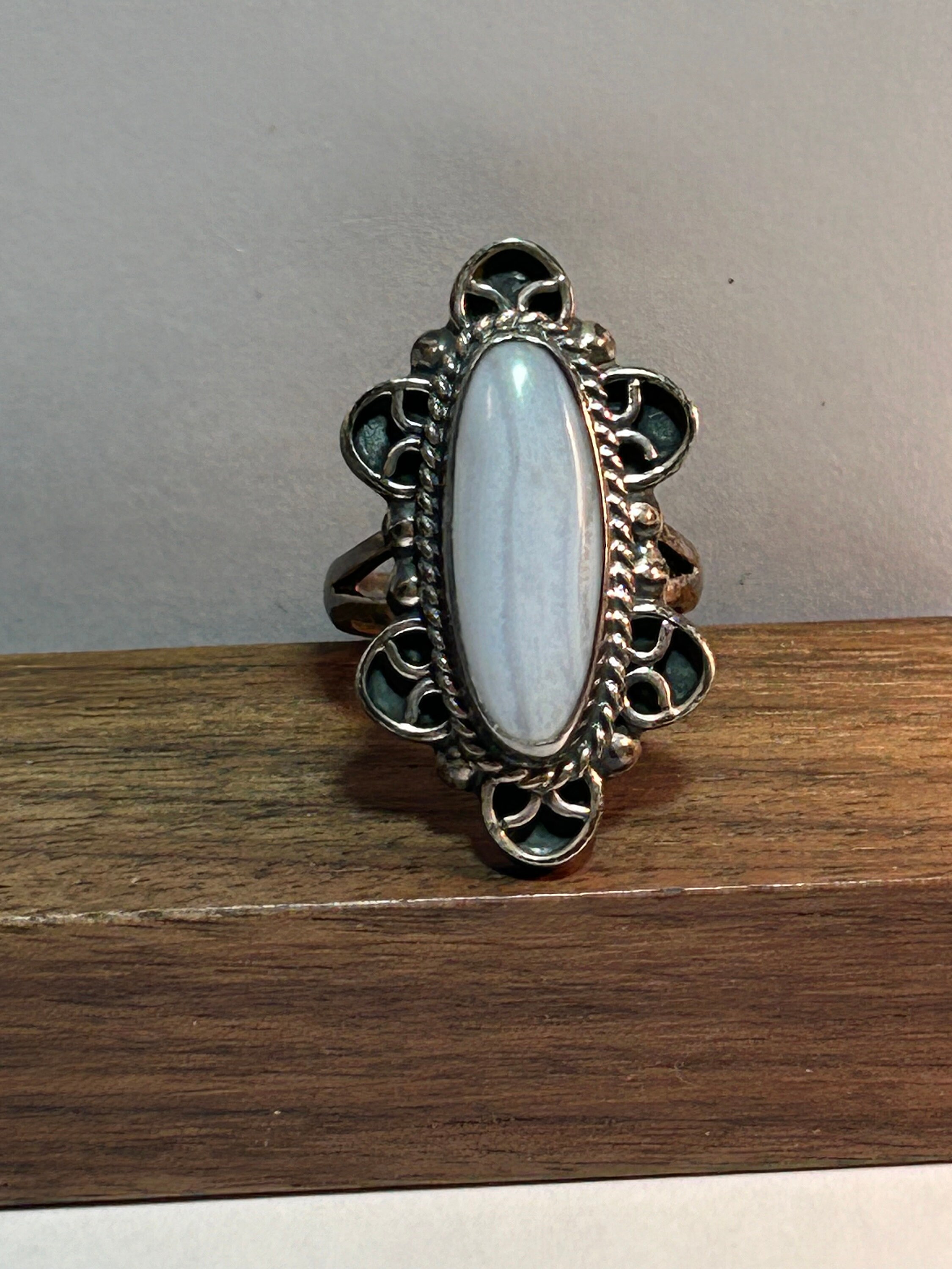 Rare Huge Crazy Native American Navajo Coral Sterling Silver Ring Rare Huge Crazy Native American Navajo Coral Sterling Silver Ring