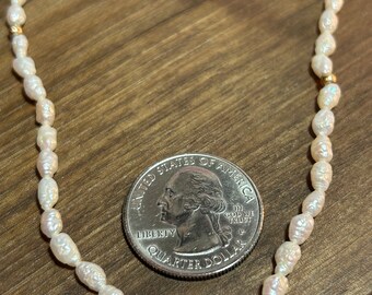 14K Pearl Necklace 16.5