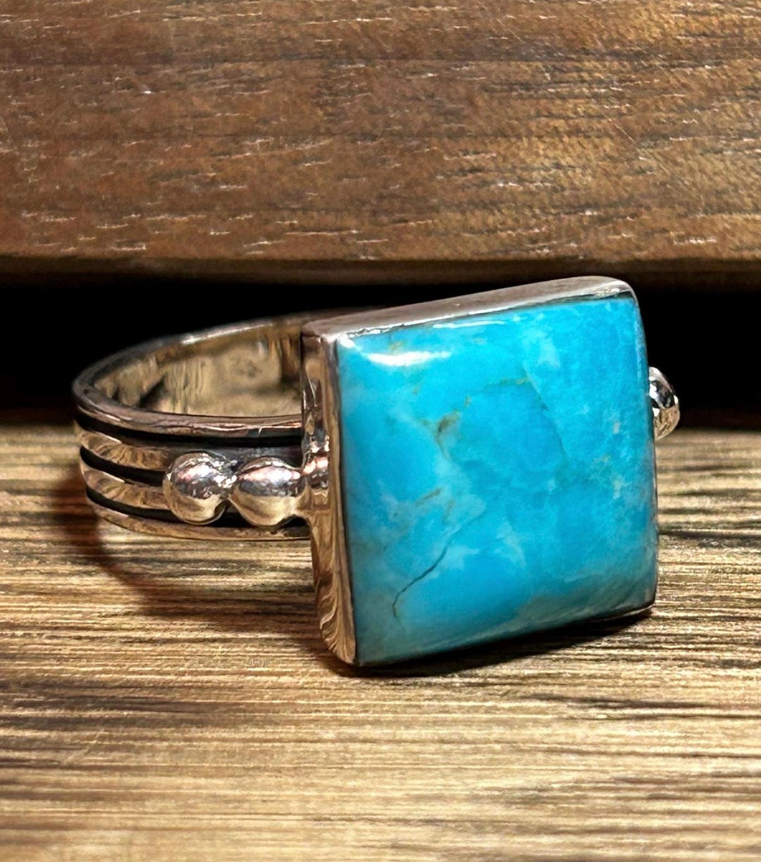 Sleeping Beauty Turquoise Sterling Ring Sz 10 Unisex Mens 925 Silver ...
