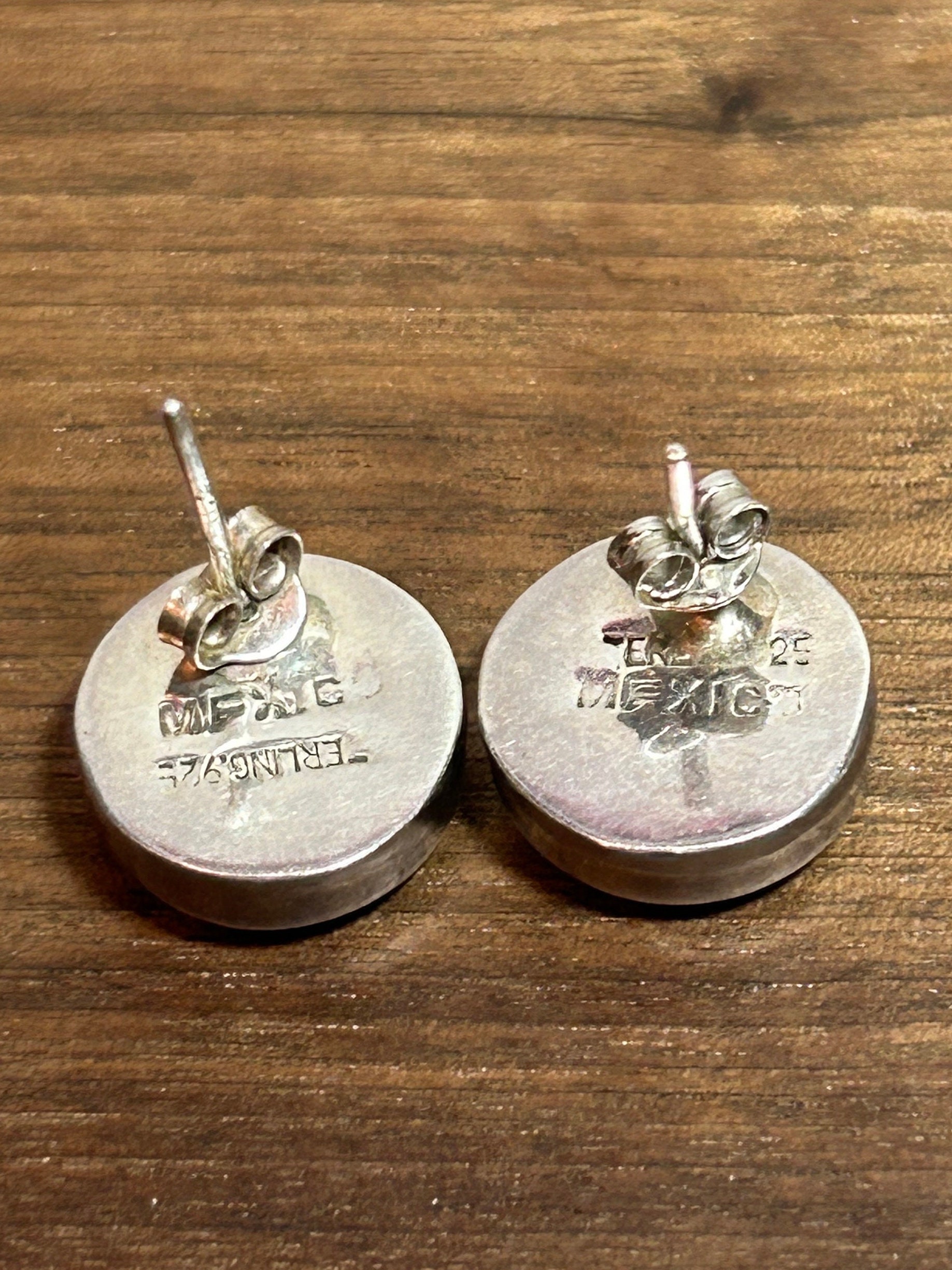 Malachiet sterling oorbellen studs 925 zilver Mexicaanse Mexico vintage  sieraden zuidwestelijke verjaardag verjaardag kerstcadeau taxco art deco -  Etsy Nederland