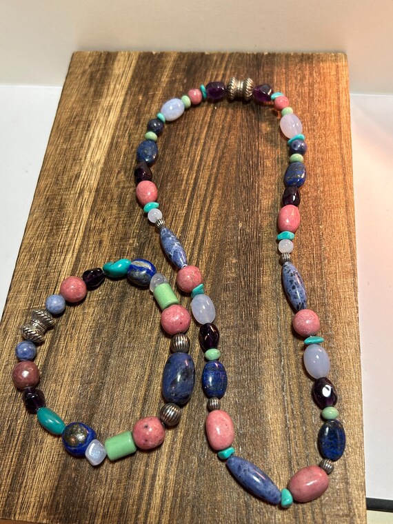 Collier Breloque Sud-ouest Sterling 925 Avec Turquoise - Création Carolyn Pollack - Occasion Rare