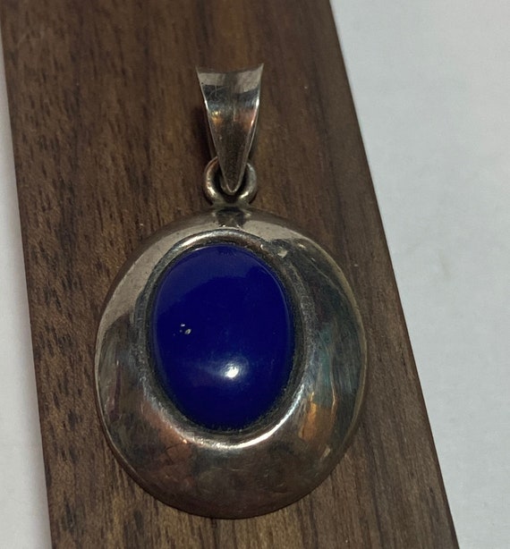 Lapis Sterling Pendant 925 Silver Lazuli 4 Necklace Vintage Lapis Sterling Pendant 925 Silver Lazuli 4 Necklace Vintage