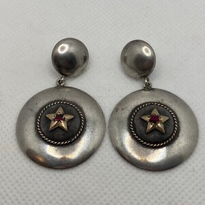 Vogt 14K スターリング ルビー スター イヤリング 14KT ゴールド
