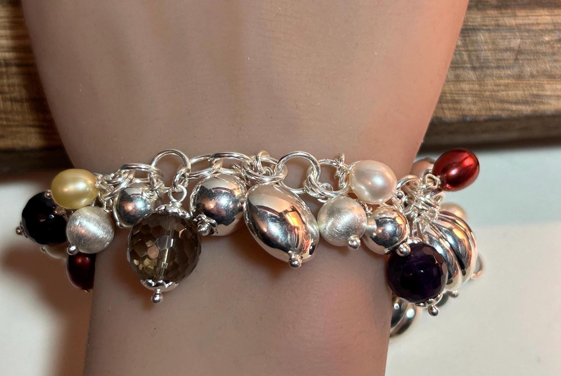 チャチャリン ページ Milor マルチストーン スターリング チャチャ チャーム ブレスレット 7