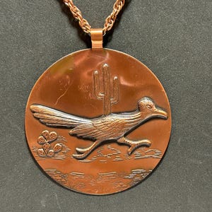 NAVAJO ROADRUNNER インレイ ネックレス Navajo Copper Roadrunner Necklace 27
