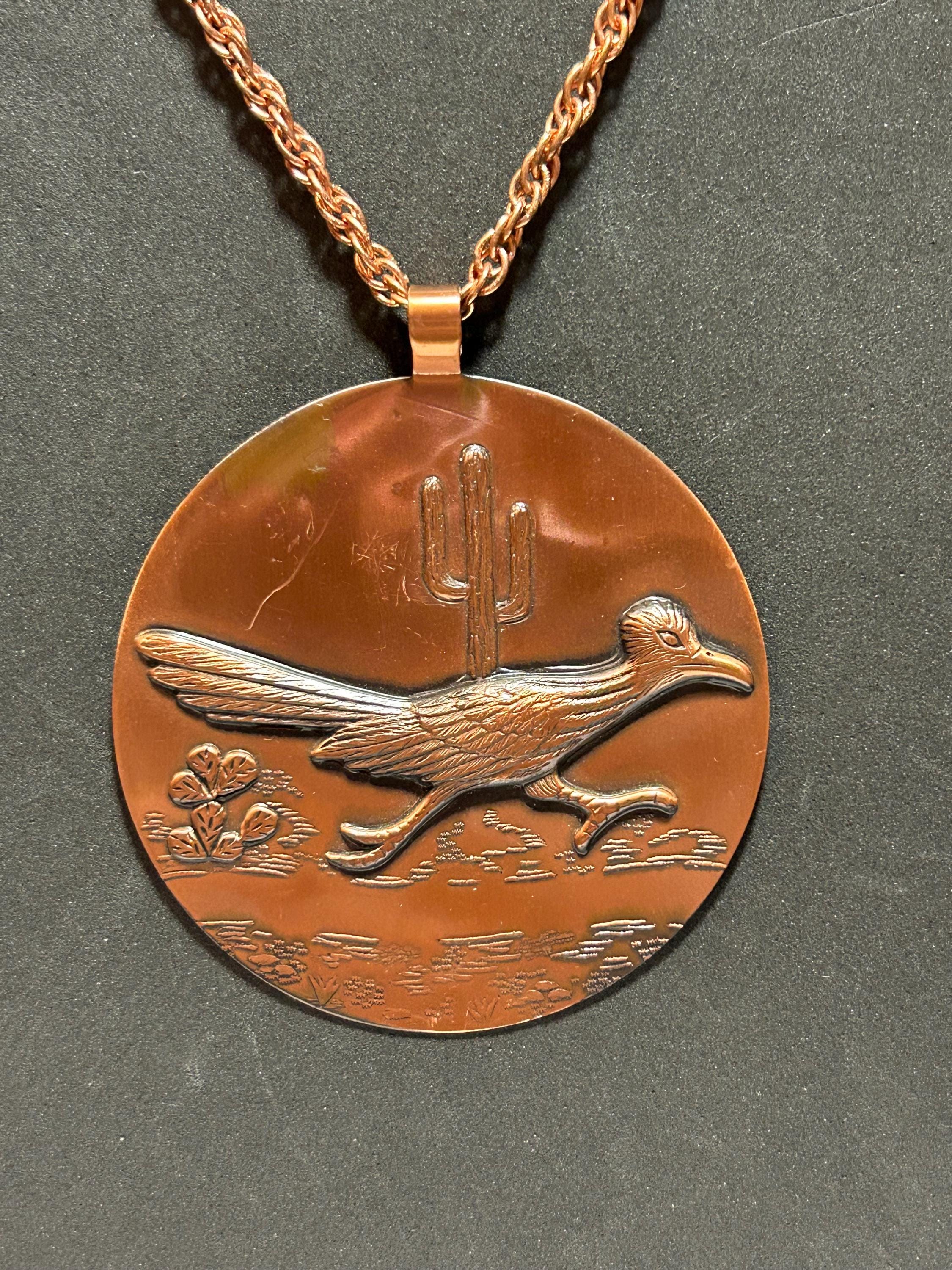 NAVAJO ROADRUNNER インレイ ネックレス Navajo Copper Roadrunner Necklace 27