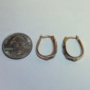 14K Sapphire Diamond Hoops Earrings Ross-simons 14KT Gold 925 Sterling ...